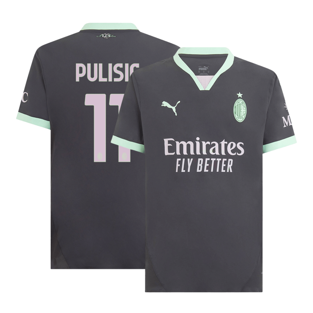 PULISIC #11 AC Milan Third Away Players Version Soccer Jersey 2024/25 PULISIC #11 AC Milan Third Away Players Version Soccer Jersey 2024/25