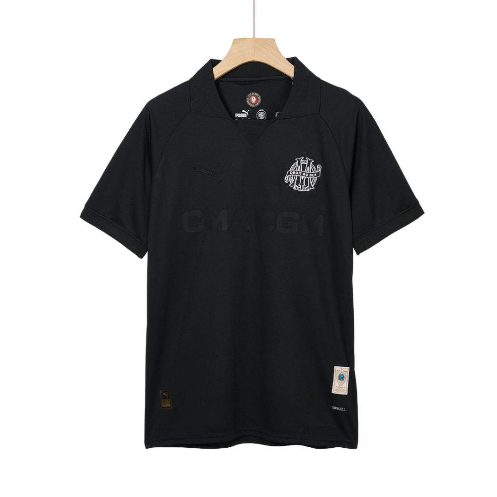 Marseille Goalkeeper Soccer Jersey 2024/25 Black - 125th Anniversary Marseille Goalkeeper Soccer Jersey 2024/25 Black - 125th Anniversary