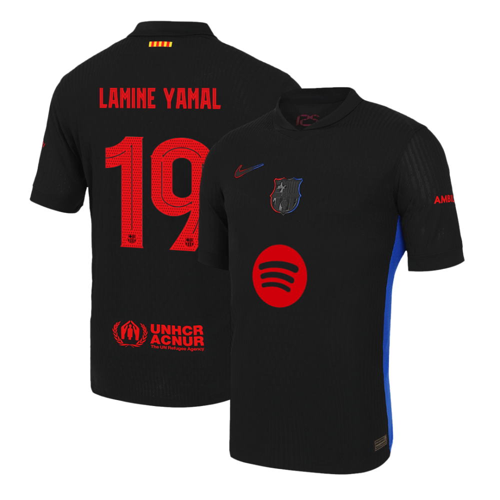 LAMINE YAMAL #19 Barcelona Away Players Version Soccer Jersey 2024/25 - UCL(Spotify Logo Without Text) LAMINE YAMAL #19 Barcelona Away Players Version Soccer Jersey 2024/25 - UCL(Spotify Logo Without Text)