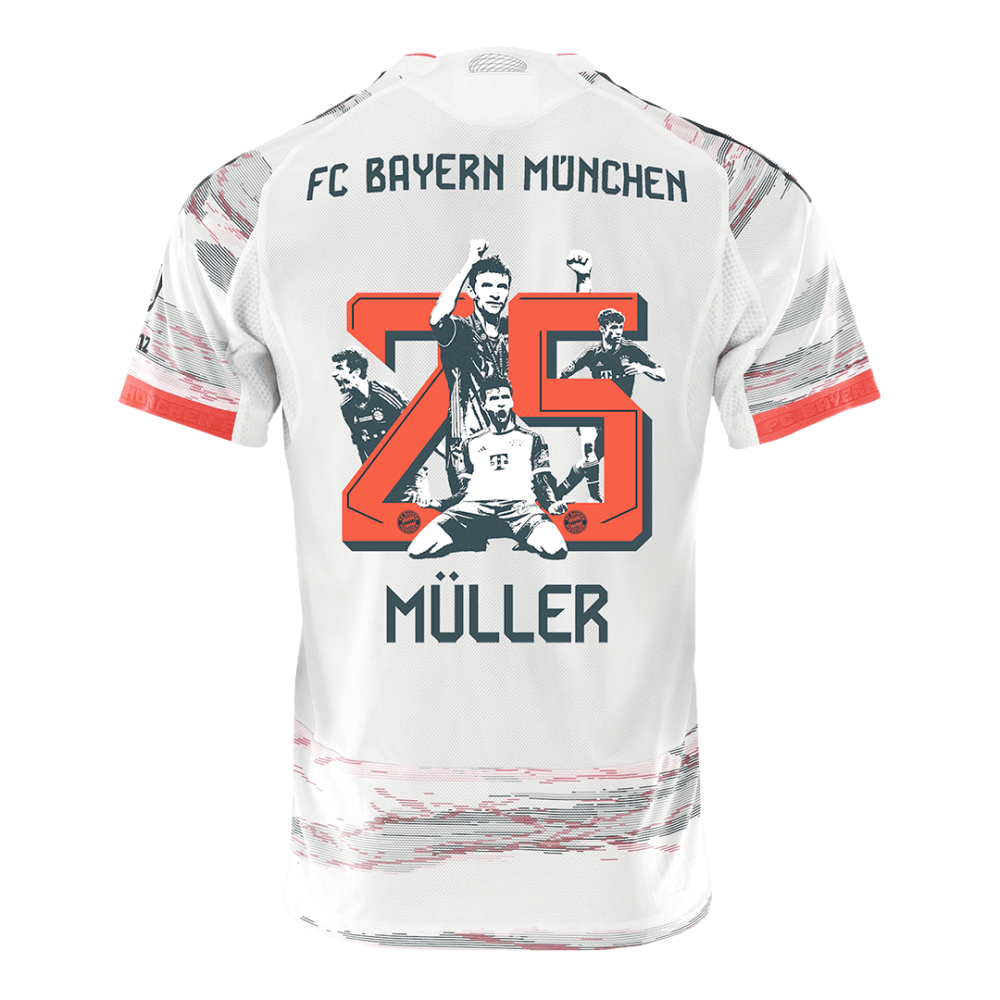 MÜLLER Special #25 Bayern Munich Away Special Players Version Soccer Jersey 2025/26 MÜLLER Special #25 Bayern Munich Away Special Players Version Soccer Jersey 2025/26