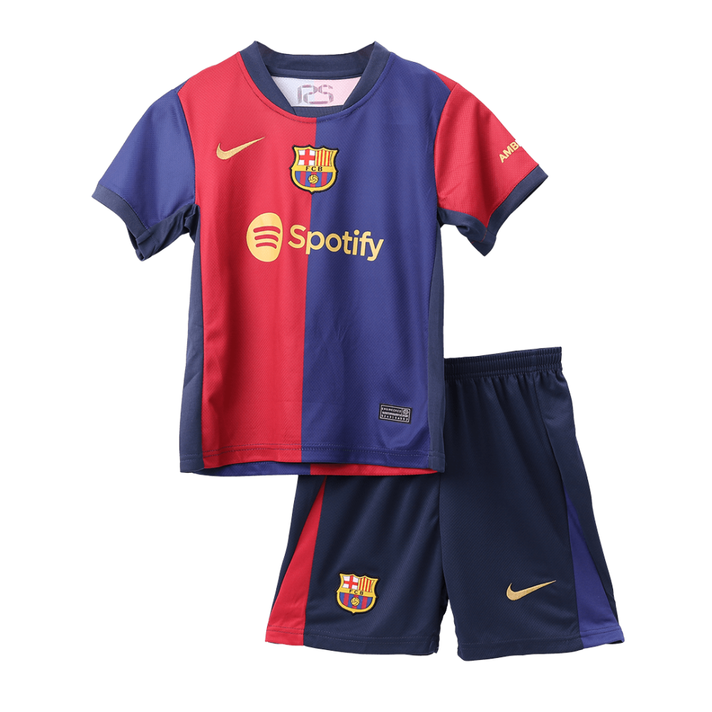 Barcelona Home Kids Soccer Jerseys Kit 2024/25 Barcelona Home Kids Soccer Jerseys Kit 2024/25