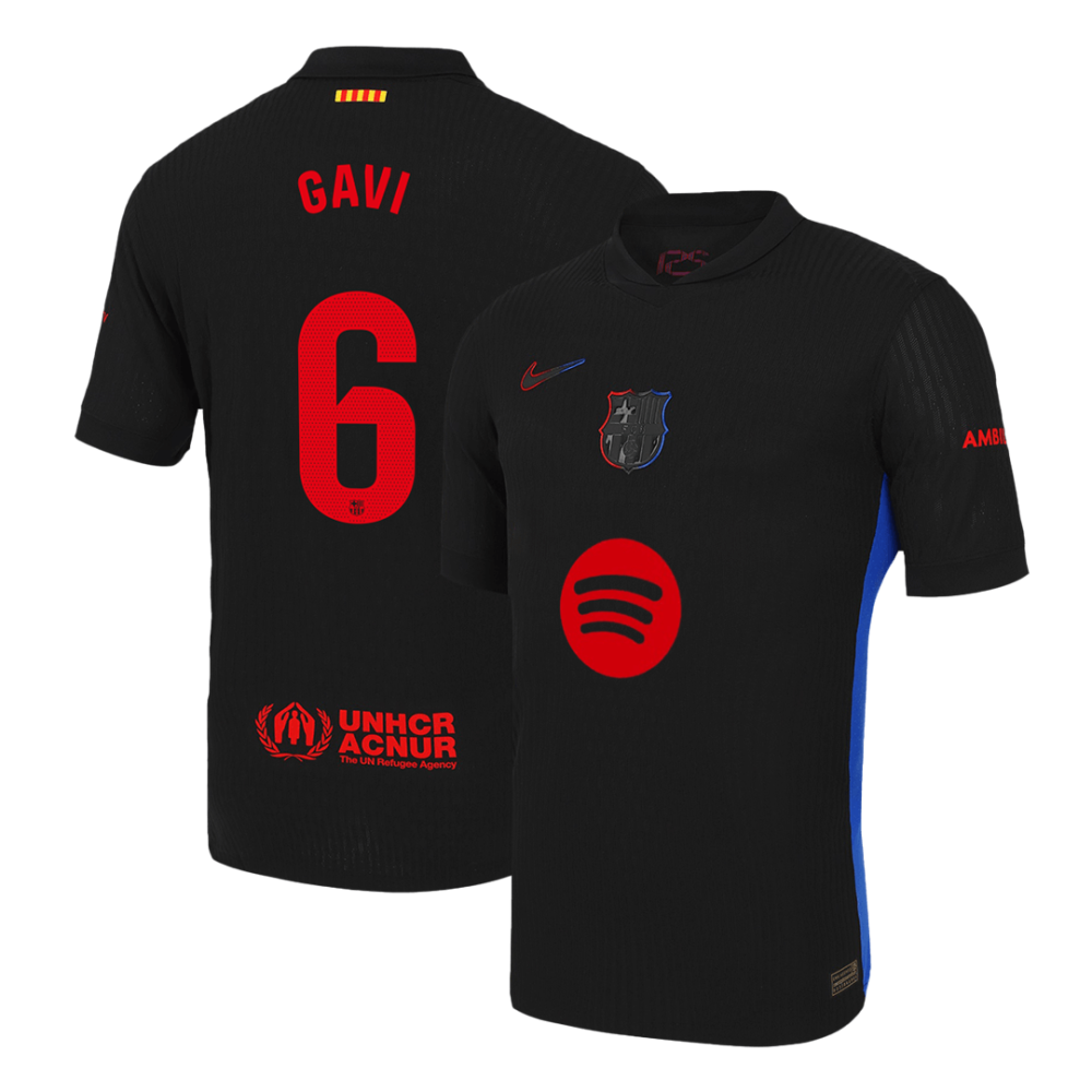 GAVI #6 Barcelona Away Players Version Soccer Jersey 2024/25 - Spotify Logo Without Text GAVI #6 Barcelona Away Players Version Soccer Jersey 2024/25 - Spotify Logo Without Text