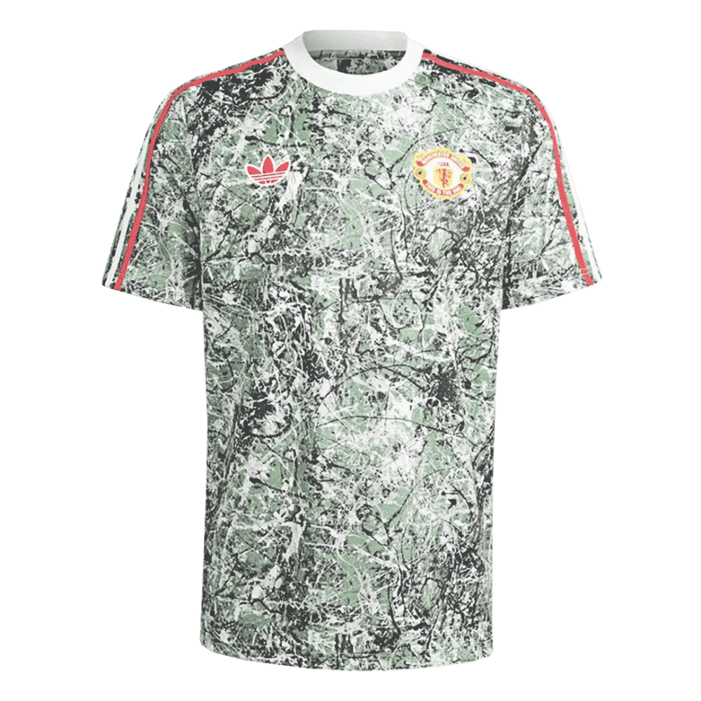 Manchester United X Stone Roses Pre-Match Soccer Jersey 2023/24 Green Manchester United X Stone Roses Pre-Match Soccer Jersey 2023/24 Green