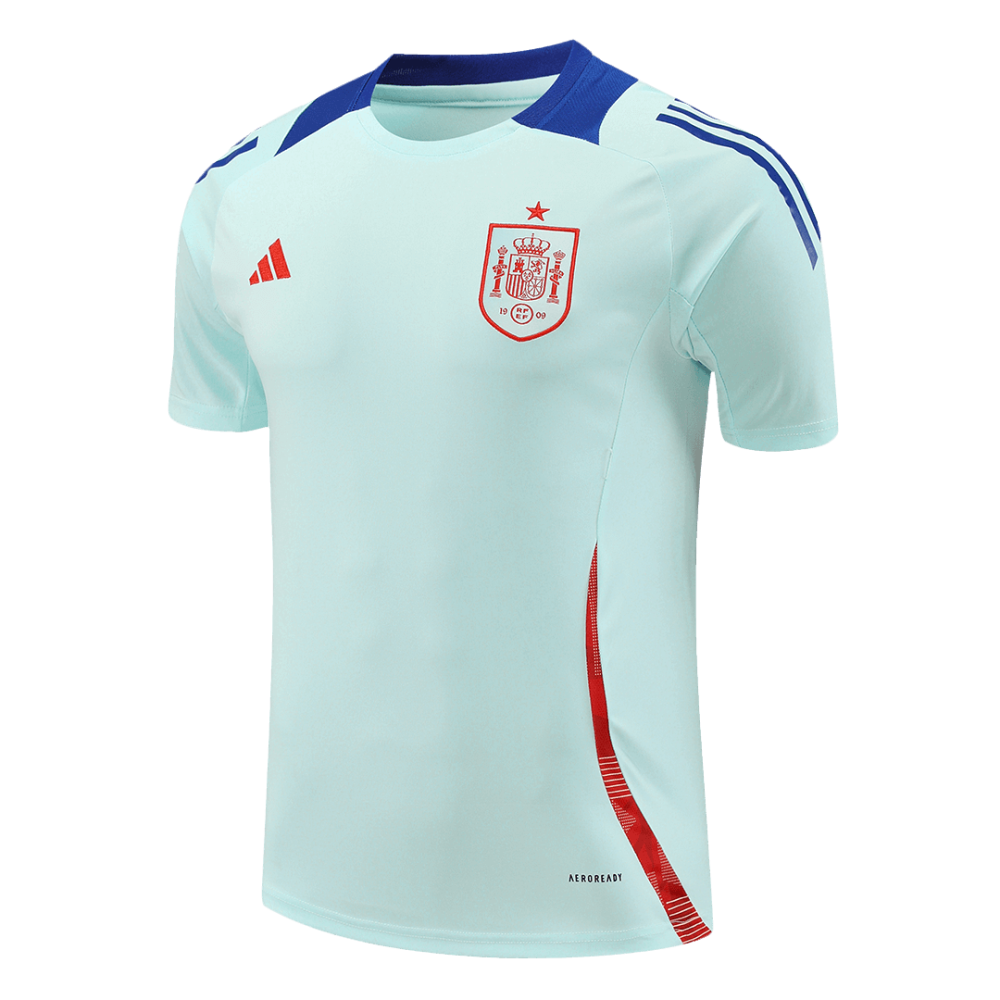 Spain Pre-Match Soccer Jersey EURO 2024 Blue Spain Pre-Match Soccer Jersey EURO 2024 Blue