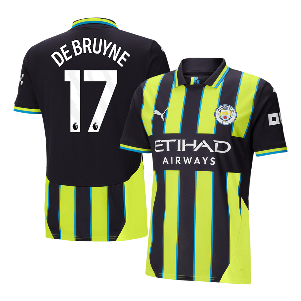 DE BRUYNE #17 Manchester City Away Soccer Jersey 2024/25 DE BRUYNE #17 Manchester City Away Soccer Jersey 2024/25