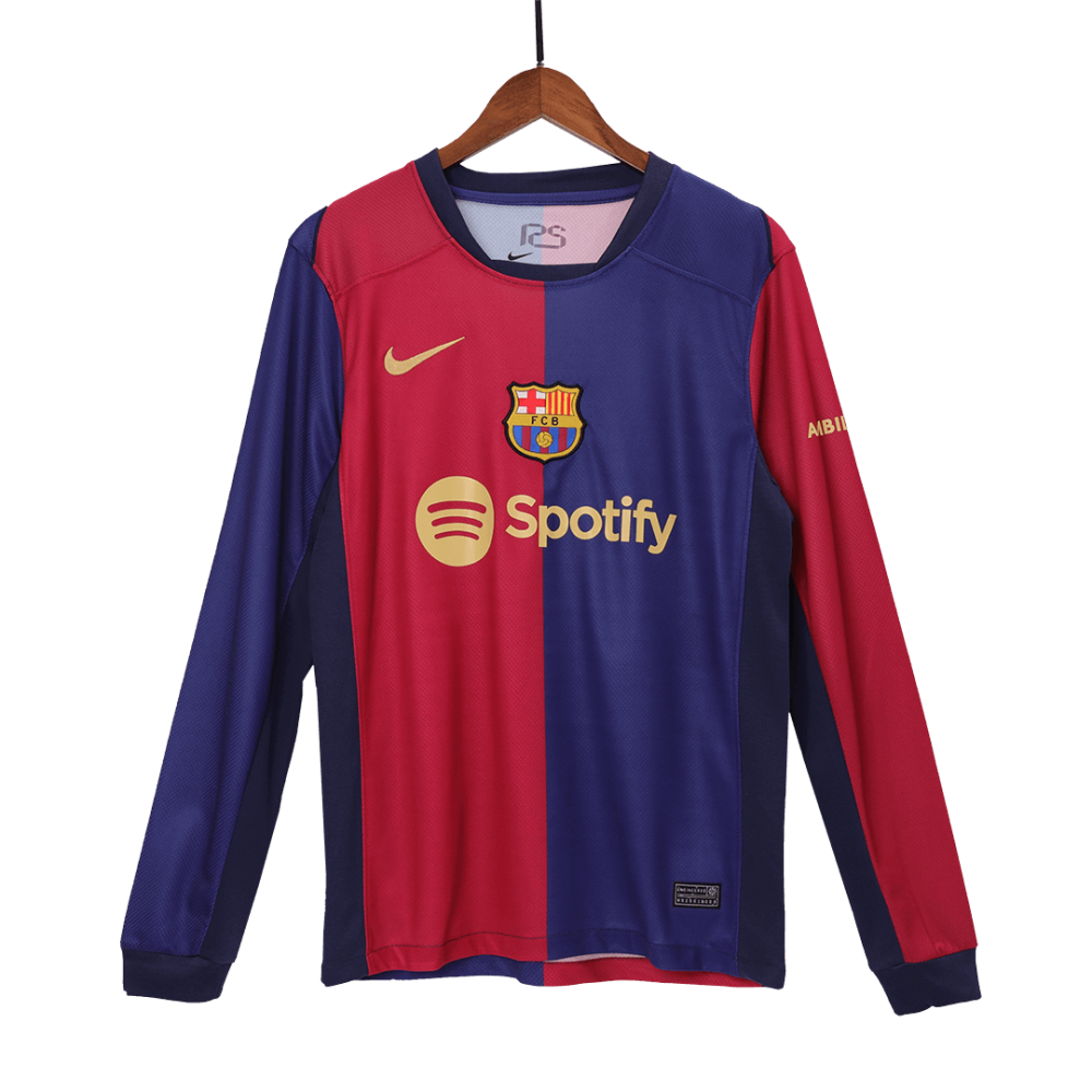 Barcelona Home Long Sleeve Soccer Jersey 2024/25 Barcelona Home Long Sleeve Soccer Jersey 2024/25