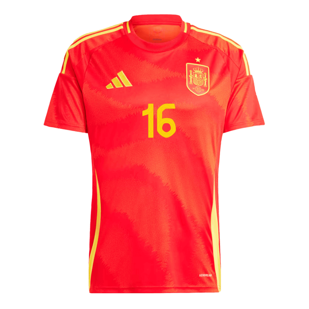 RODRIGO #16 Spain Home Soccer Jersey EURO 2024 RODRIGO #16 Spain Home Soccer Jersey EURO 2024