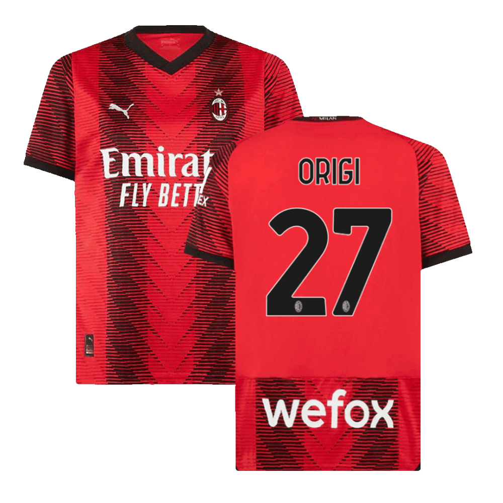 ORIGI #27 AC Milan Home Jersey 2023/24 ORIGI #27 AC Milan Home Jersey 2023/24