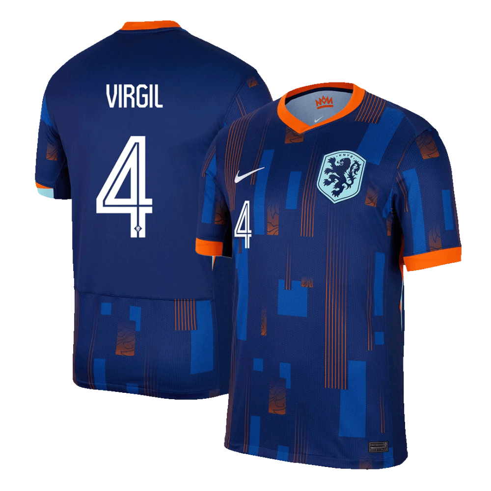 VIRGIL #4 Netherlands Away Soccer Jersey EURO 2024 VIRGIL #4 Netherlands Away Soccer Jersey EURO 2024