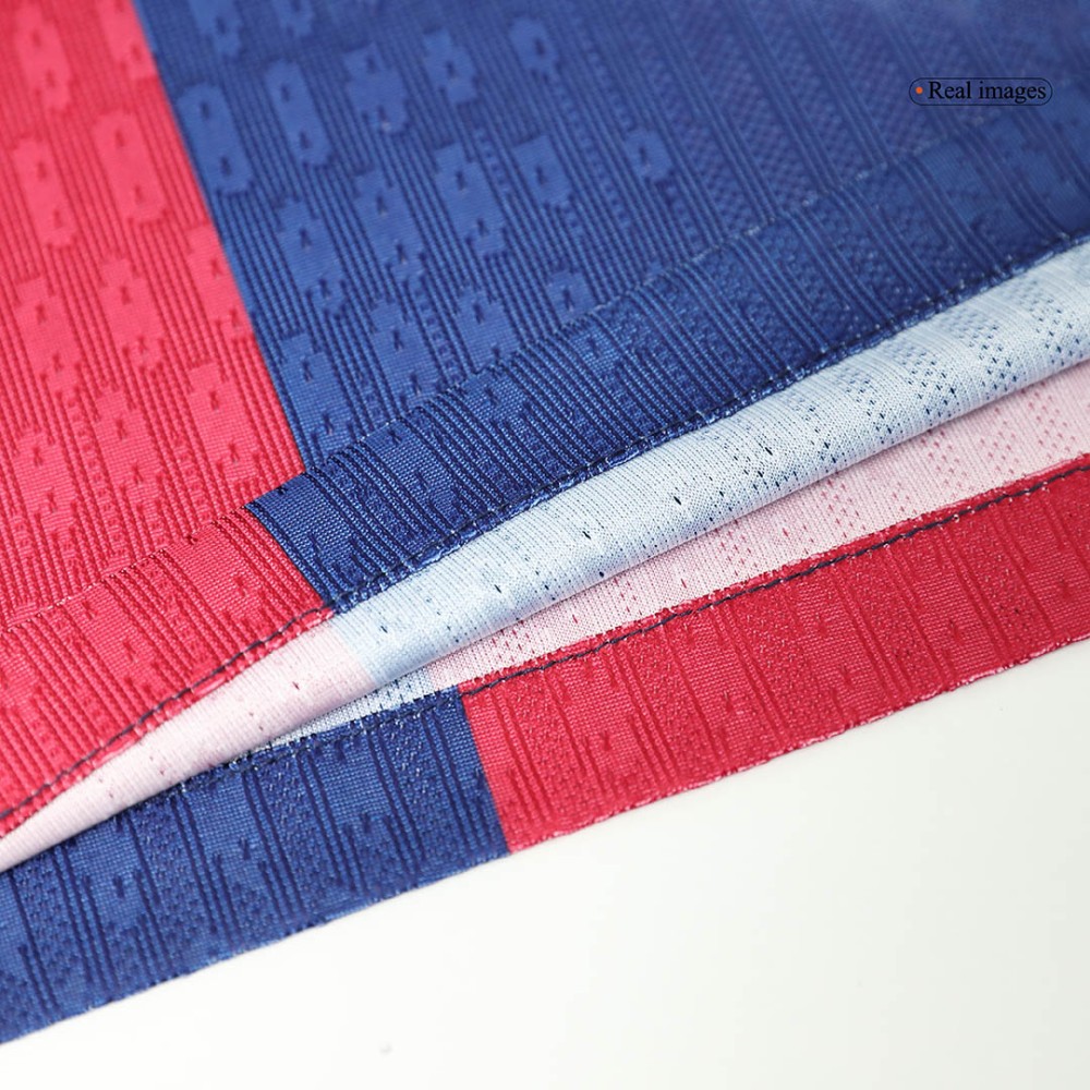 F.DE JONG #21 Barcelona Home Players Version Soccer Jersey 2024/25 - Spotify Logo Without Text