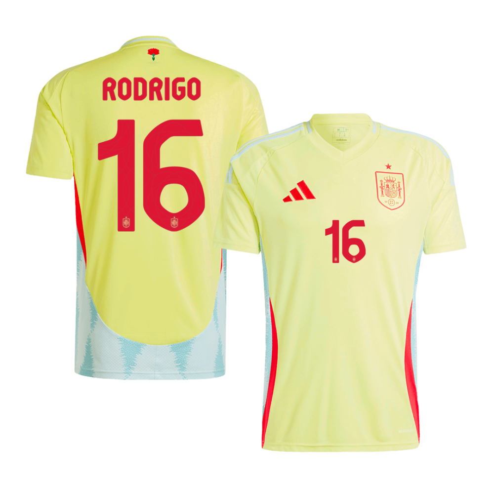 RODRIGO #16 Spain Away Soccer Jersey EURO 2024 RODRIGO #16 Spain Away Soccer Jersey EURO 2024