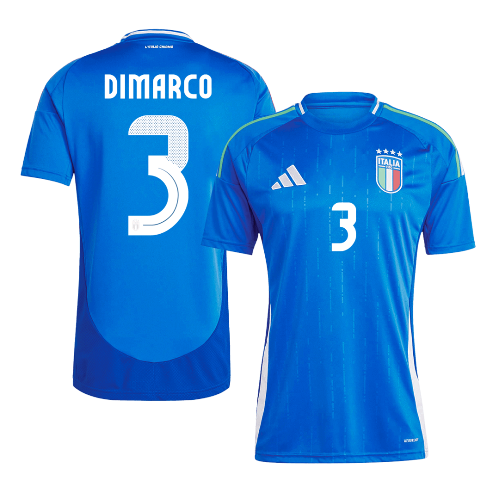 DIMARCO #3 Italy Home Soccer Jersey EURO 2024 DIMARCO #3 Italy Home Soccer Jersey EURO 2024