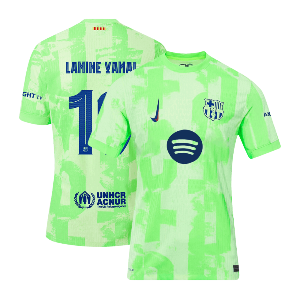 LAMINE YAMAL #19 Barcelona Third Away Players Version Soccer Jersey 2024/25- UCL(Spotify Logo Without Text) LAMINE YAMAL #19 Barcelona Third Away Players Version Soccer Jersey 2024/25- UCL(Spotify Logo Without Text)