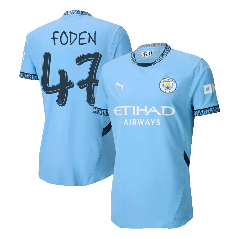 FODEN #47 Manchester City Home Players Version Soccer Jersey 2024/25 - UCL FODEN #47 Manchester City Home Players Version Soccer Jersey 2024/25 - UCL