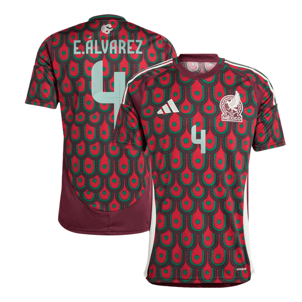 E.ÁLVAREZ #4 Mexico Home Soccer Jersey Copa America 2024 E.ÁLVAREZ #4 Mexico Home Soccer Jersey Copa America 2024