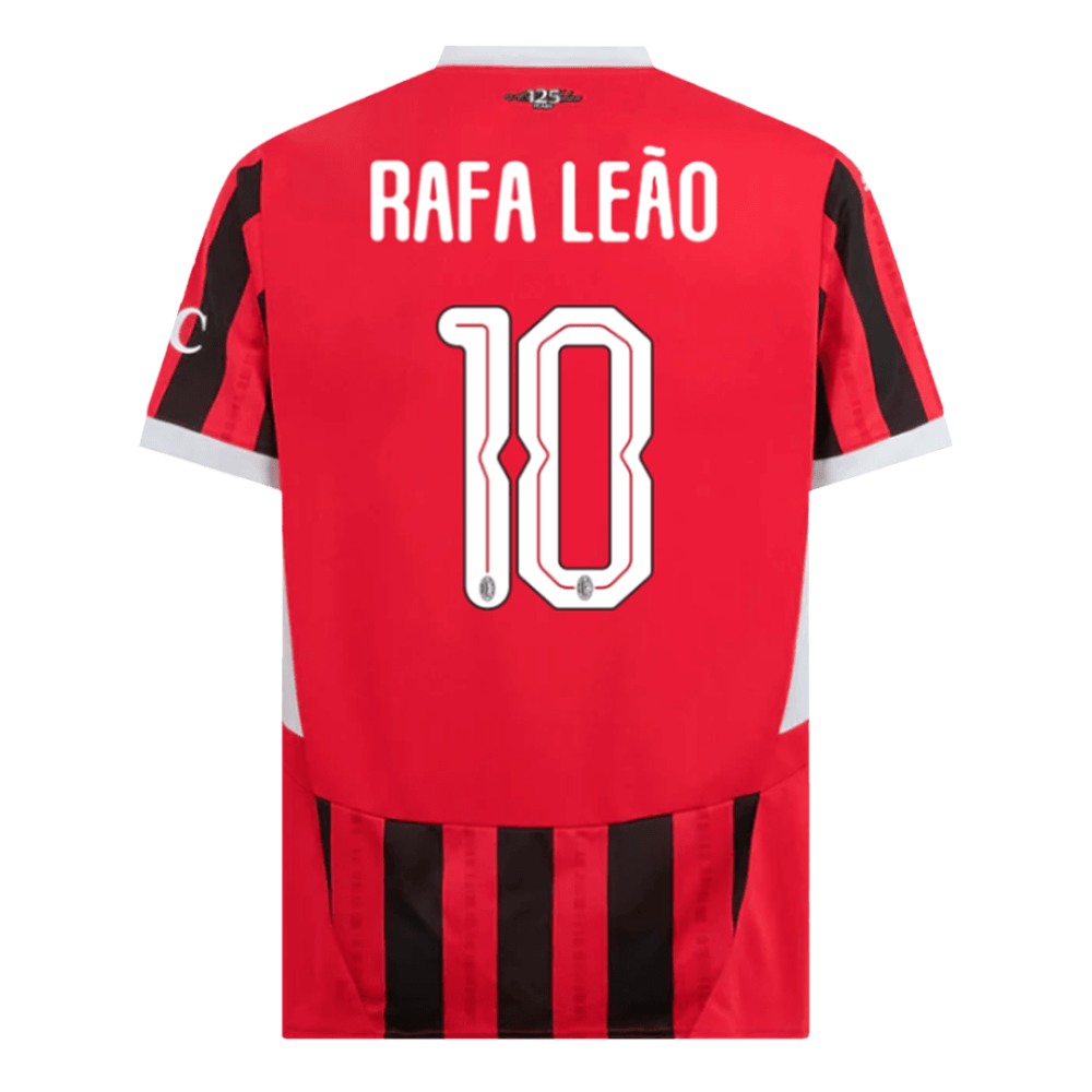 RAFA LEÃO #10 AC Milan Home Soccer Jersey 2024/25 - UCL RAFA LEÃO #10 AC Milan Home Soccer Jersey 2024/25 - UCL