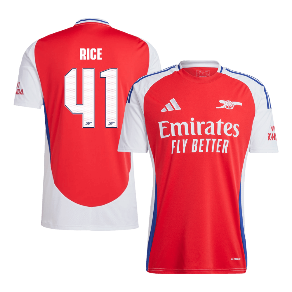 RICE #41 Arsenal Home Soccer Jersey 2024/25 - UCL RICE #41 Arsenal Home Soccer Jersey 2024/25 - UCL