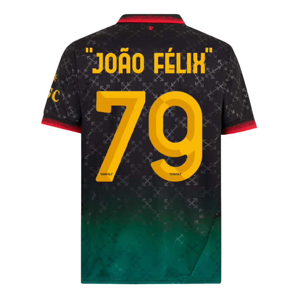 JOÃO FÉLIX #79 AC Milan Fourth Away Soccer Jersey 2024/25 JOÃO FÉLIX #79 AC Milan Fourth Away Soccer Jersey 2024/25