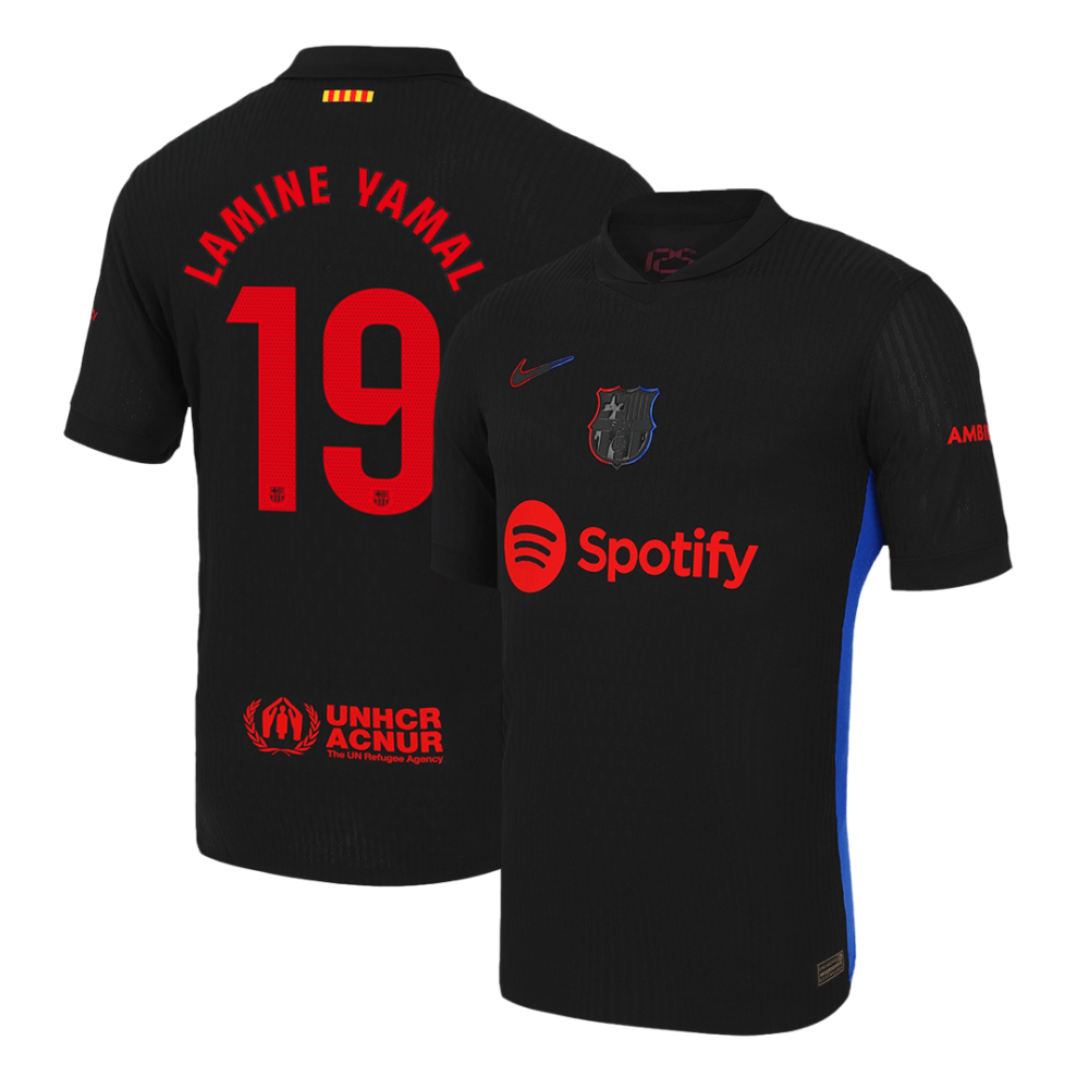 LAMINE YAMAL #19 Barcelona Away Players Version Soccer Jersey 2024/25 LAMINE YAMAL #19 Barcelona Away Players Version Soccer Jersey 2024/25