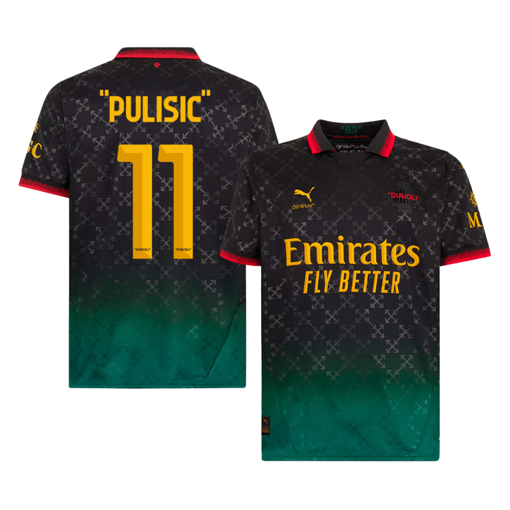 PULISIC #11 AC Milan Fourth Away Soccer Jersey 2024/25 PULISIC #11 AC Milan Fourth Away Soccer Jersey 2024/25