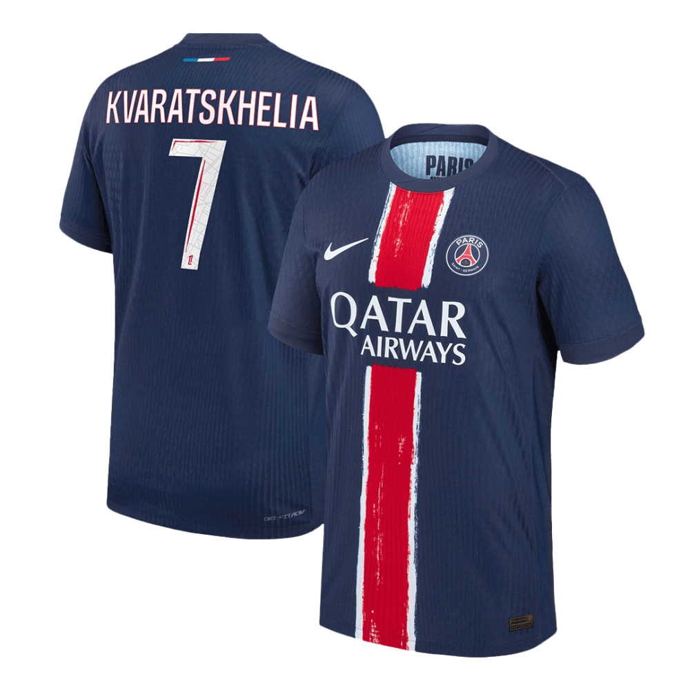 KVARATSKHELIA #7 PSG Home Players Version Soccer Jersey 2024/25 KVARATSKHELIA #7 PSG Home Players Version Soccer Jersey 2024/25