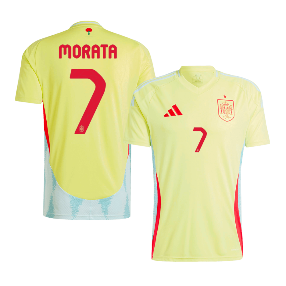 MORATA #7 Spain Away Soccer Jersey EURO 2024 MORATA #7 Spain Away Soccer Jersey EURO 2024