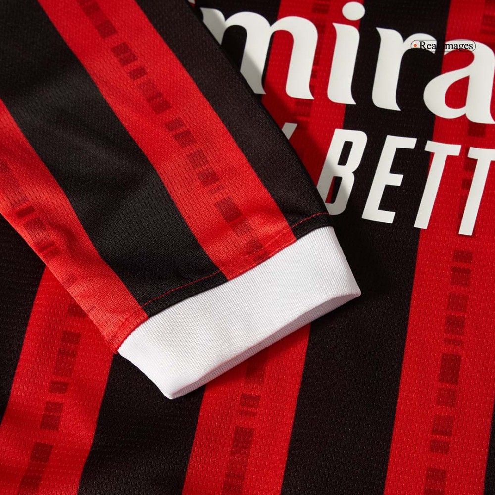 AC Milan Home Long Sleeve Soccer Jersey 2024/25 AC Milan Home Long Sleeve Soccer Jersey 2024/25