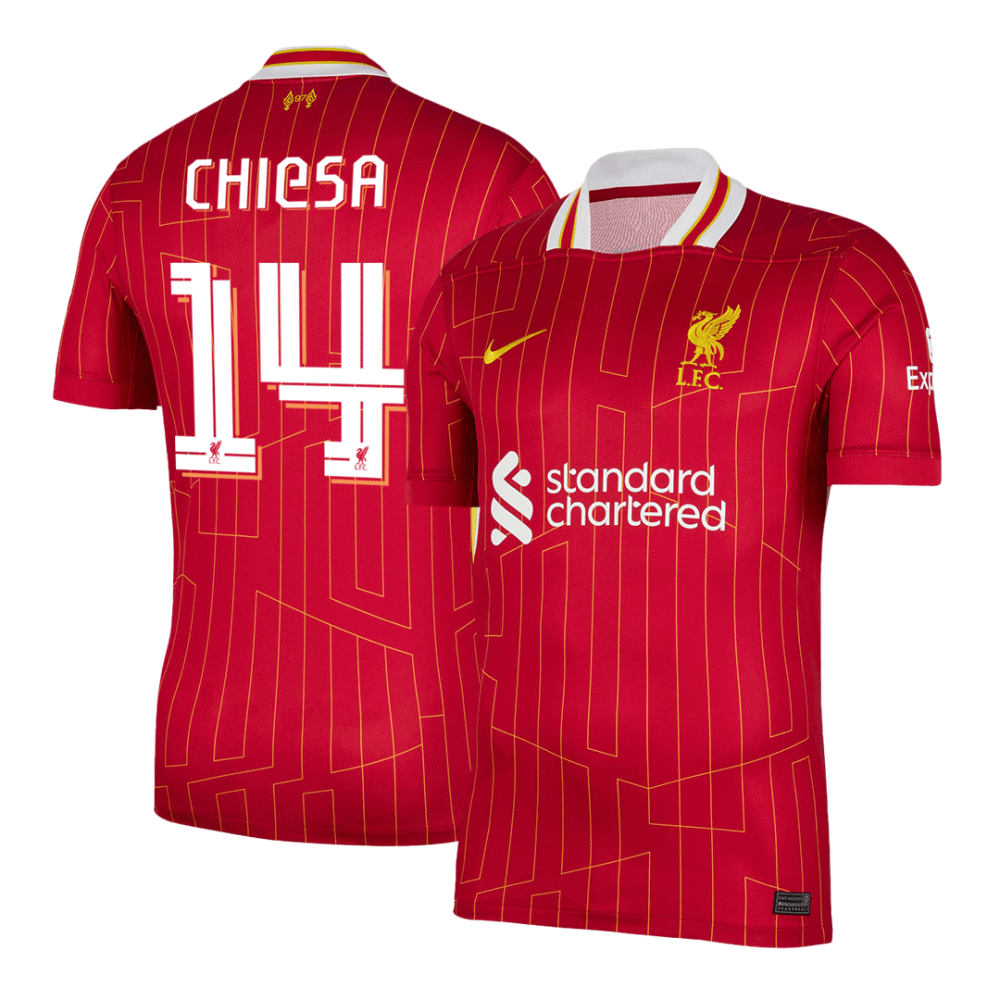 CHIESA #14 Liverpool Home Soccer Jersey 2024/25 - UCL CHIESA #14 Liverpool Home Soccer Jersey 2024/25 - UCL