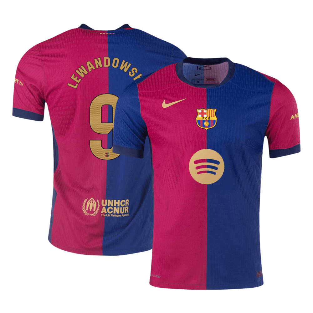 LEWANDOWSKI #9 Barcelona Home Players Version Soccer Jersey 2024/25 - Spotify Logo Without Text LEWANDOWSKI #9 Barcelona Home Players Version Soccer Jersey 2024/25 - Spotify Logo Without Text