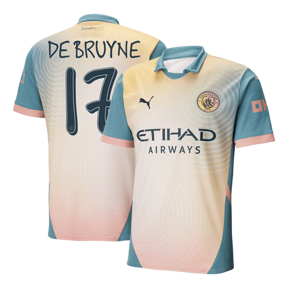 DE BRUYNE #17 Manchester City Fourth Away Soccer Jersey 2024/25 - Definitely City DE BRUYNE #17 Manchester City Fourth Away Soccer Jersey 2024/25 - Definitely City