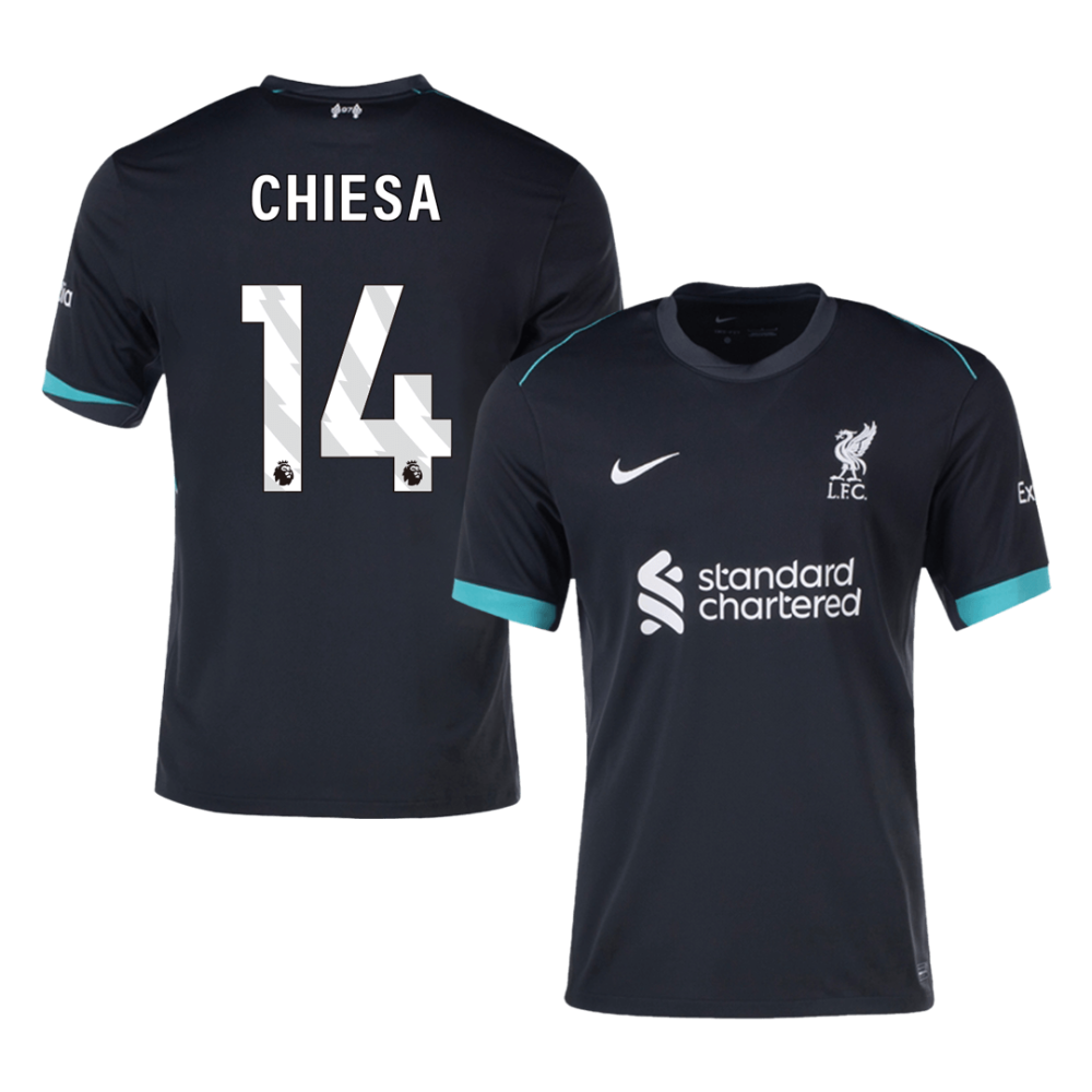 CHIESA #14 Liverpool Away Soccer Jersey 2024/25