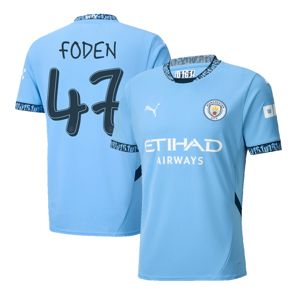 FODEN #47 Manchester City Home Soccer Jersey 2024/25 - UCL FODEN #47 Manchester City Home Soccer Jersey 2024/25 - UCL
