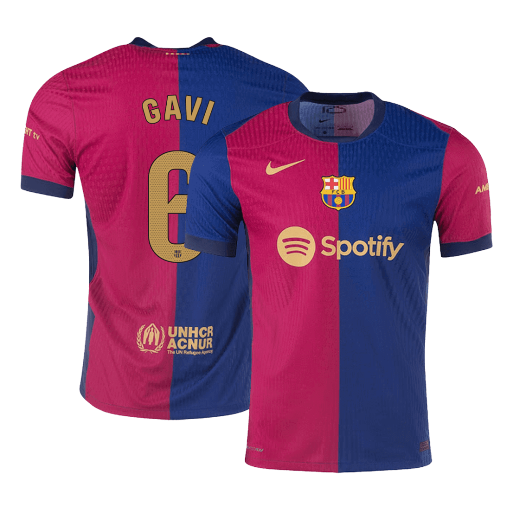GAVI #6 Barcelona Home Players Version Soccer Jersey 2024/25 GAVI #6 Barcelona Home Players Version Soccer Jersey 2024/25
