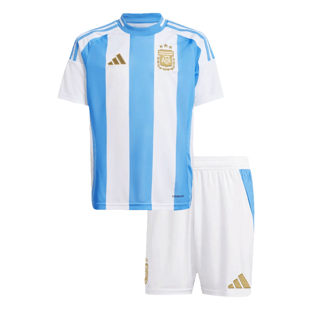Argentina Home Kids Soccer Jerseys Kit Copa America 2024 Argentina Home Kids Soccer Jerseys Kit Copa America 2024