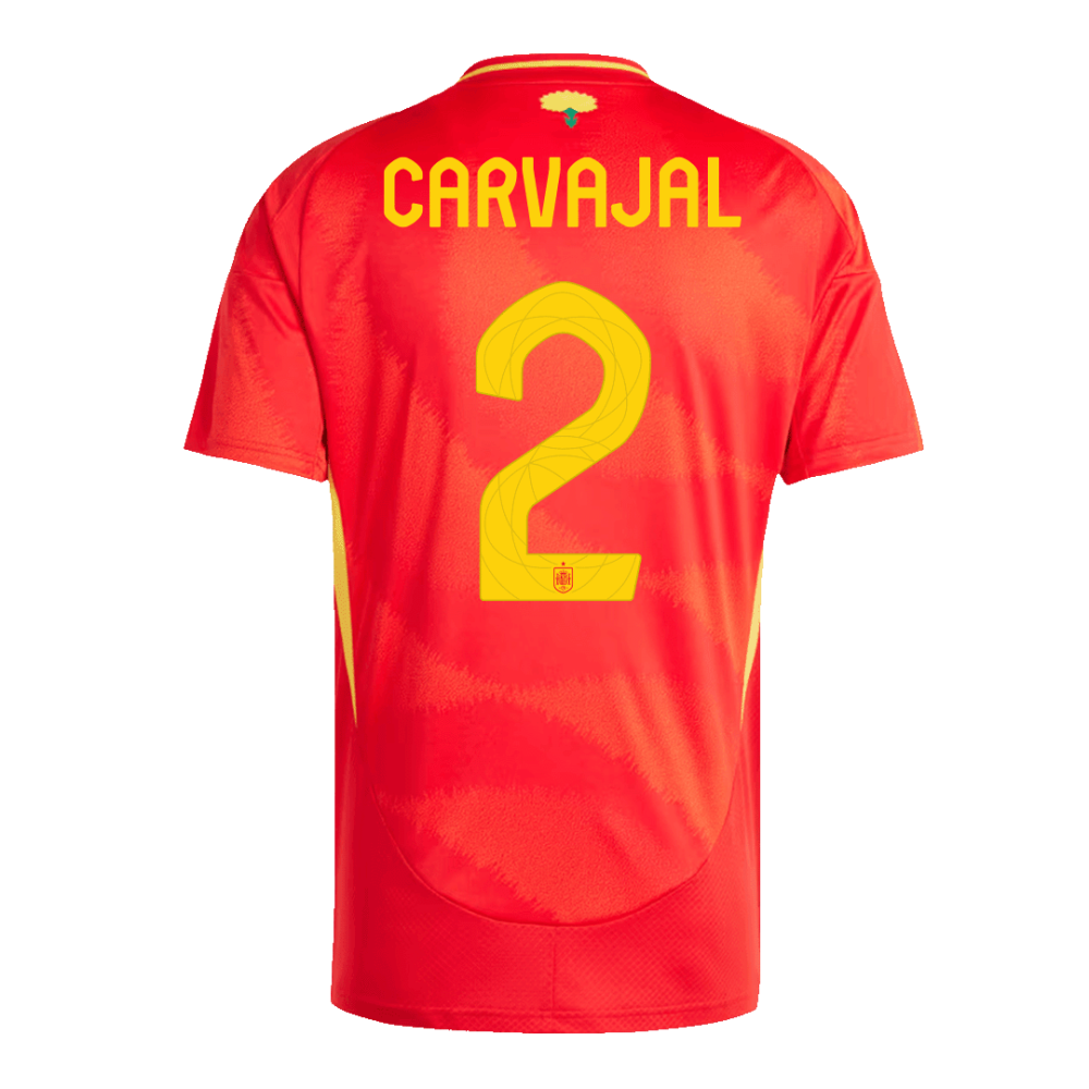 CARVAJAL #2 Spain Home Soccer Jersey EURO 2024