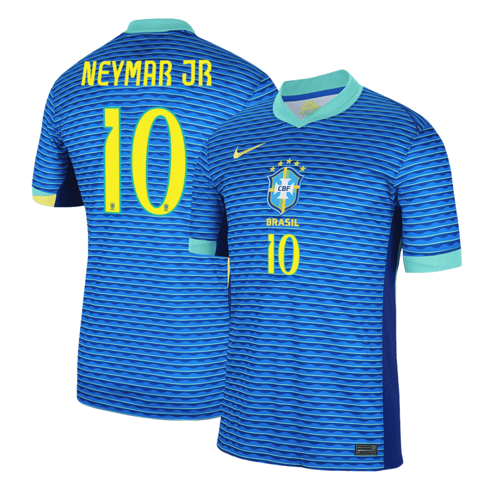 NEYMAR JR #10 Brazil Away Soccer Jersey 2024 NEYMAR JR #10 Brazil Away Soccer Jersey 2024