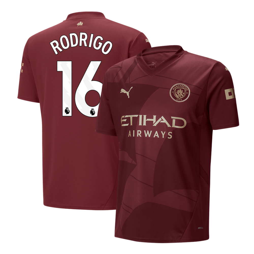 RODRIGO #16 Manchester City Third Away Soccer Jersey 2024/25 RODRIGO #16 Manchester City Third Away Soccer Jersey 2024/25
