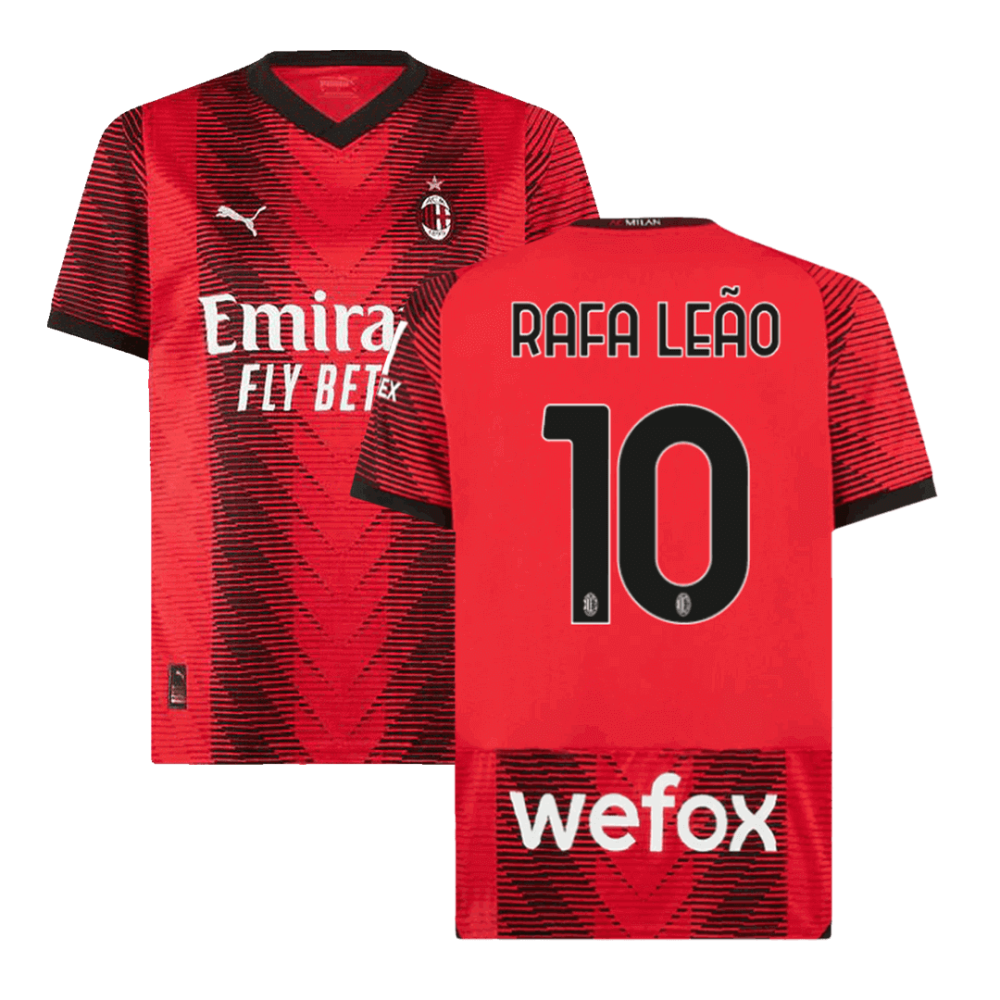RAFA LEÃO #10 AC Milan Home Jersey 2023/24 RAFA LEÃO #10 AC Milan Home Jersey 2023/24