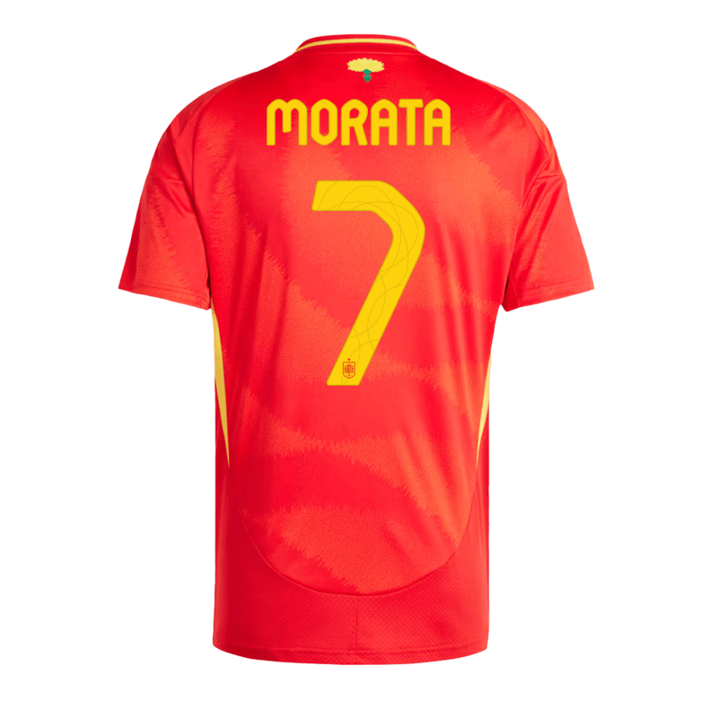MORATA #7 Spain Home Soccer Jersey EURO 2024 MORATA #7 Spain Home Soccer Jersey EURO 2024