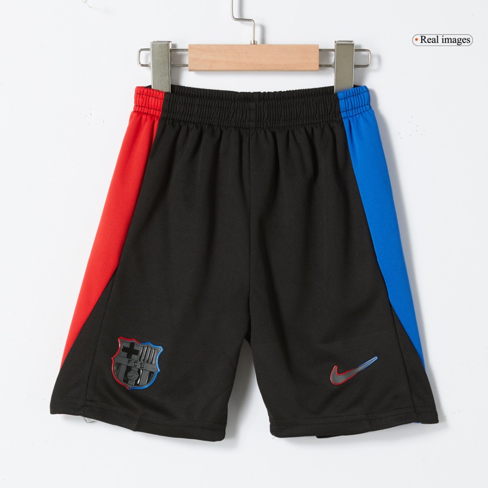 Barcelona Away Kids Soccer Jerseys Kit 2024/25 - Spotify Logo Without Text Barcelona Away Kids Soccer Jerseys Kit 2024/25 - Spotify Logo Without Text