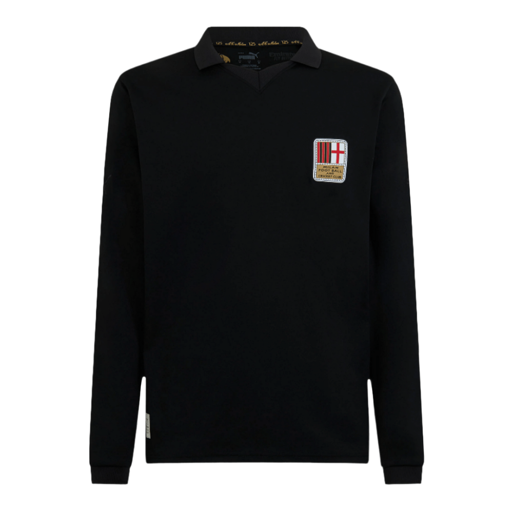 AC Milan Goalkeeper Long Sleeve Soccer Jersey 2024/25 Black - 125th Anniversary AC Milan Goalkeeper Long Sleeve Soccer Jersey 2024/25 Black - 125th Anniversary