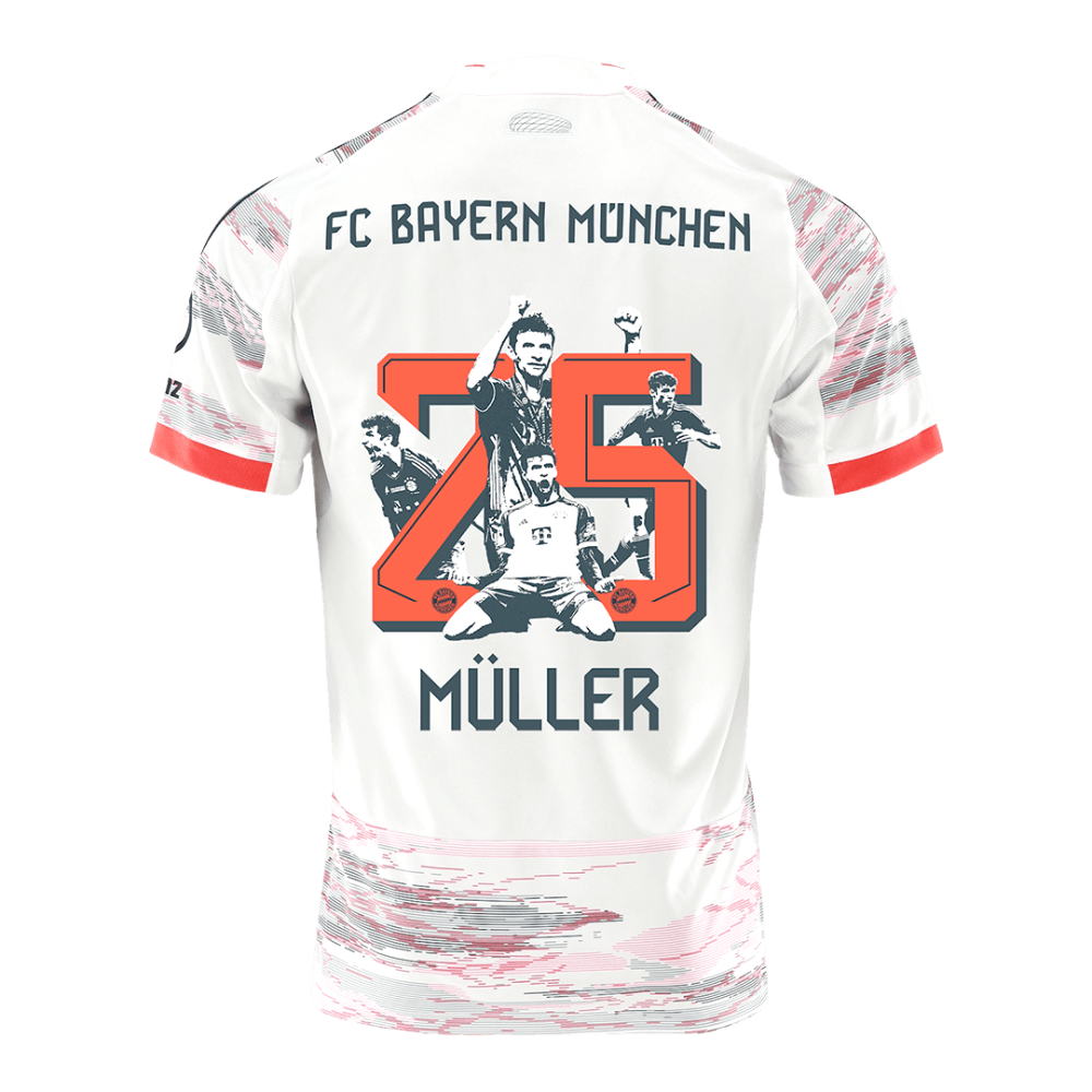 MÜLLER Special #25 Bayern Munich Away Special Soccer Jersey 2025/26 MÜLLER Special #25 Bayern Munich Away Special Soccer Jersey 2025/26