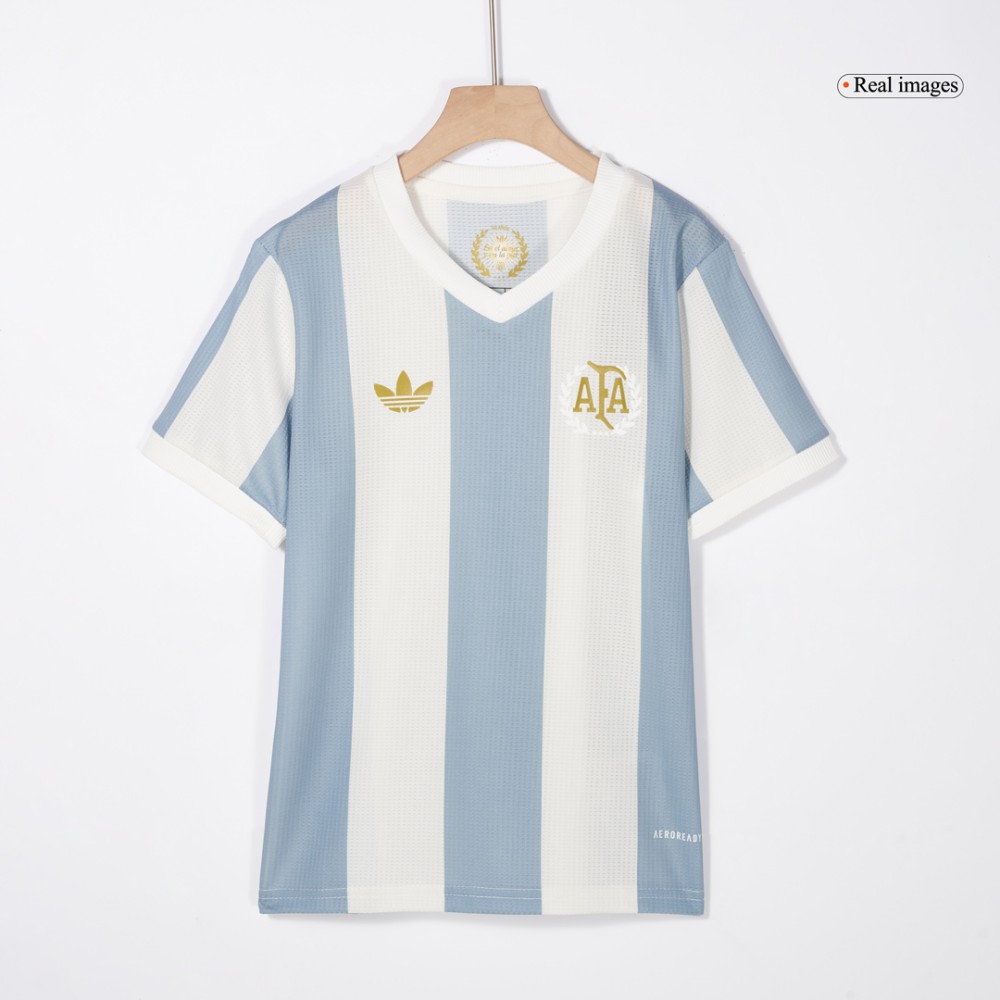 Argentina Kids Soccer Jerseys Kit 2024 - 50th Anniversary Argentina Kids Soccer Jerseys Kit 2024 - 50th Anniversary
