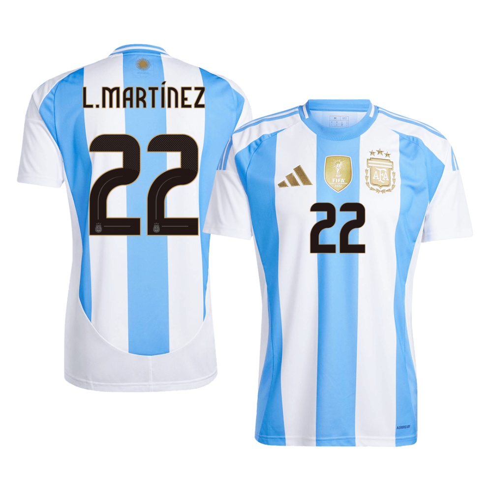 L.MARTÍNEZ #22 Argentina Home Soccer Jersey 2024 L.MARTÍNEZ #22 Argentina Home Soccer Jersey 2024