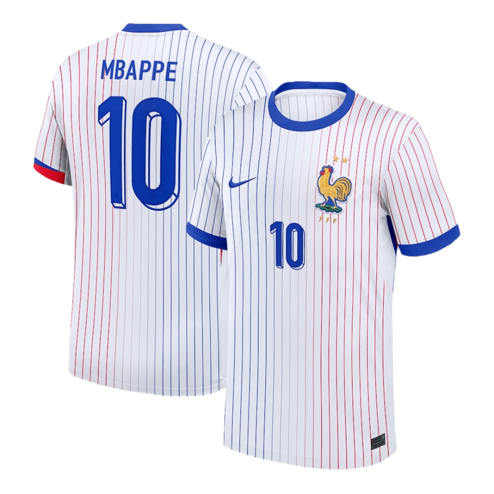 MBAPPE #10 France Away Soccer Jersey EURO 2024 MBAPPE #10 France Away Soccer Jersey EURO 2024