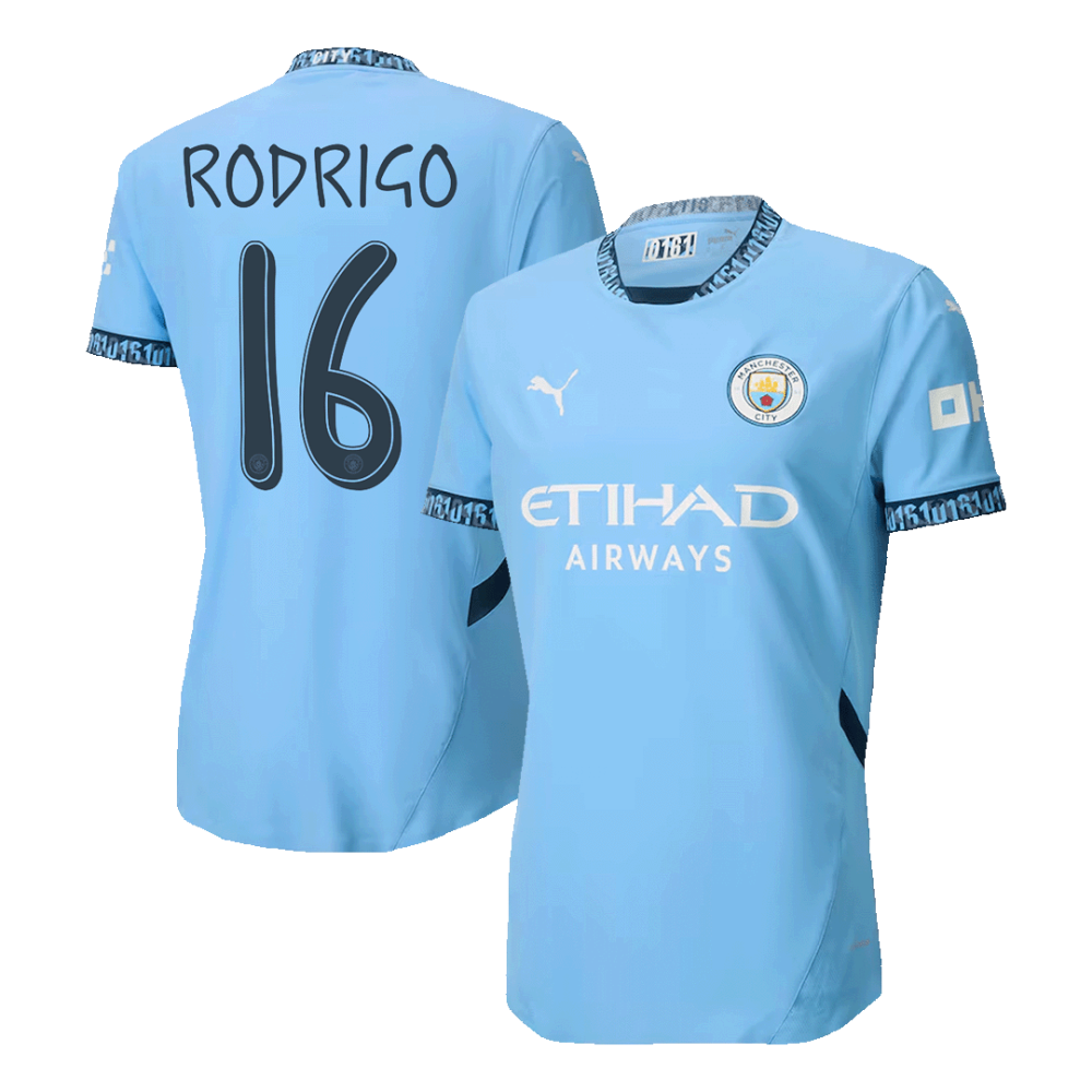 RODRIGO #16 Manchester City Home Players Version Soccer Jersey 2024/25 - UCL RODRIGO #16 Manchester City Home Players Version Soccer Jersey 2024/25 - UCL