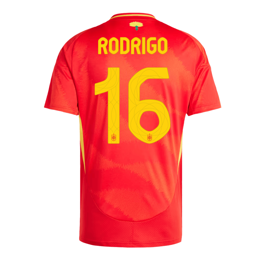 RODRIGO #16 Spain Home Soccer Jersey EURO 2024 RODRIGO #16 Spain Home Soccer Jersey EURO 2024