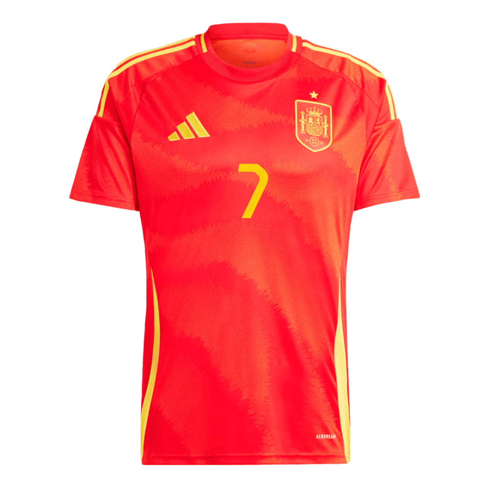 MORATA #7 Spain Home Soccer Jersey EURO 2024 MORATA #7 Spain Home Soccer Jersey EURO 2024
