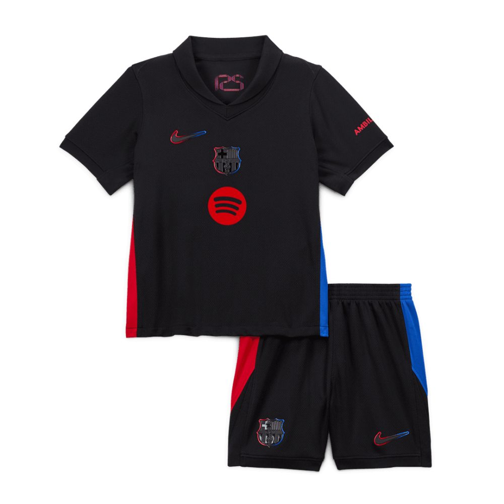 Barcelona Away Kids Soccer Jerseys Kit 2024/25 - Spotify Logo Without Text Barcelona Away Kids Soccer Jerseys Kit 2024/25 - Spotify Logo Without Text