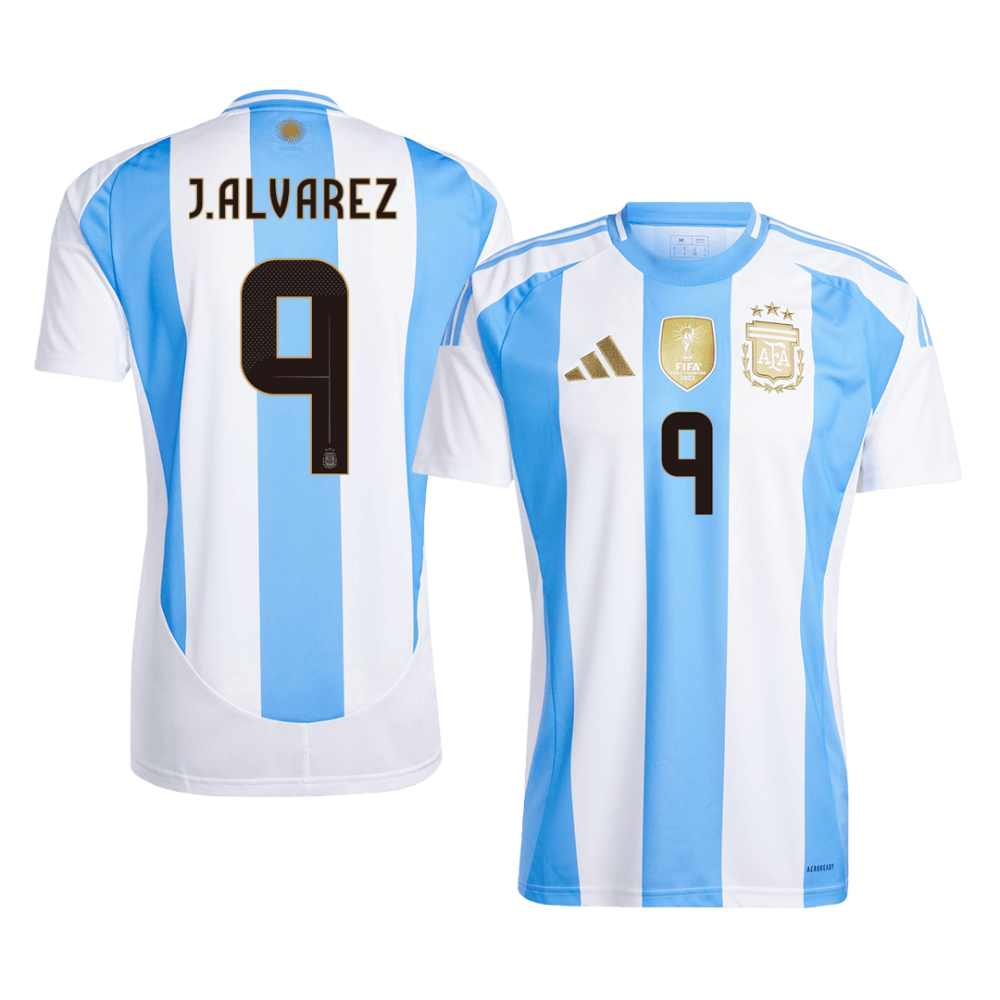 J.ALVAREZ #9 Argentina Home Soccer Jersey 2024 J.ALVAREZ #9 Argentina Home Soccer Jersey 2024